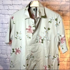 Henry Cotton's Floral Beige Casual Shirt